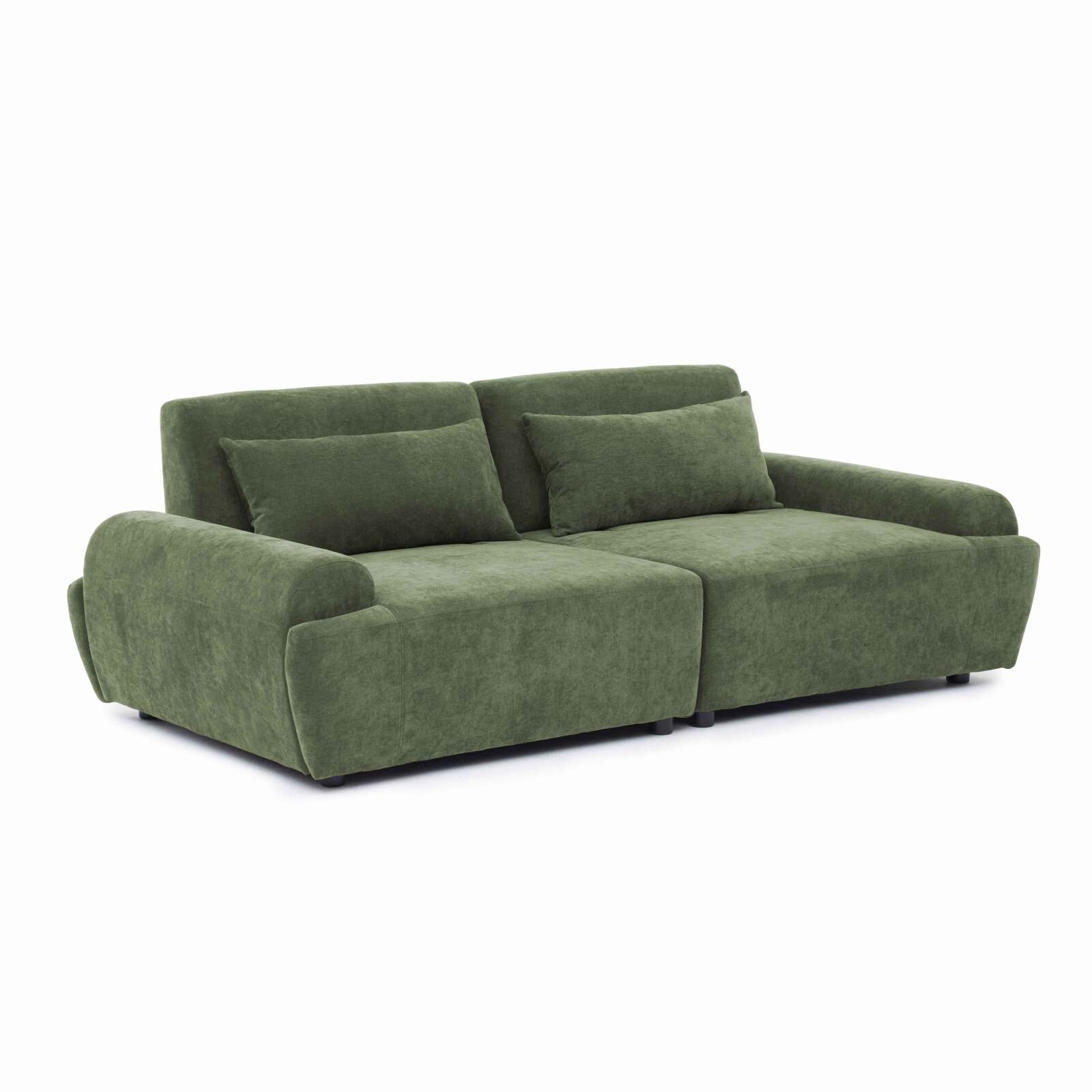 Sofá modular de 2 plazas de tela con cojines