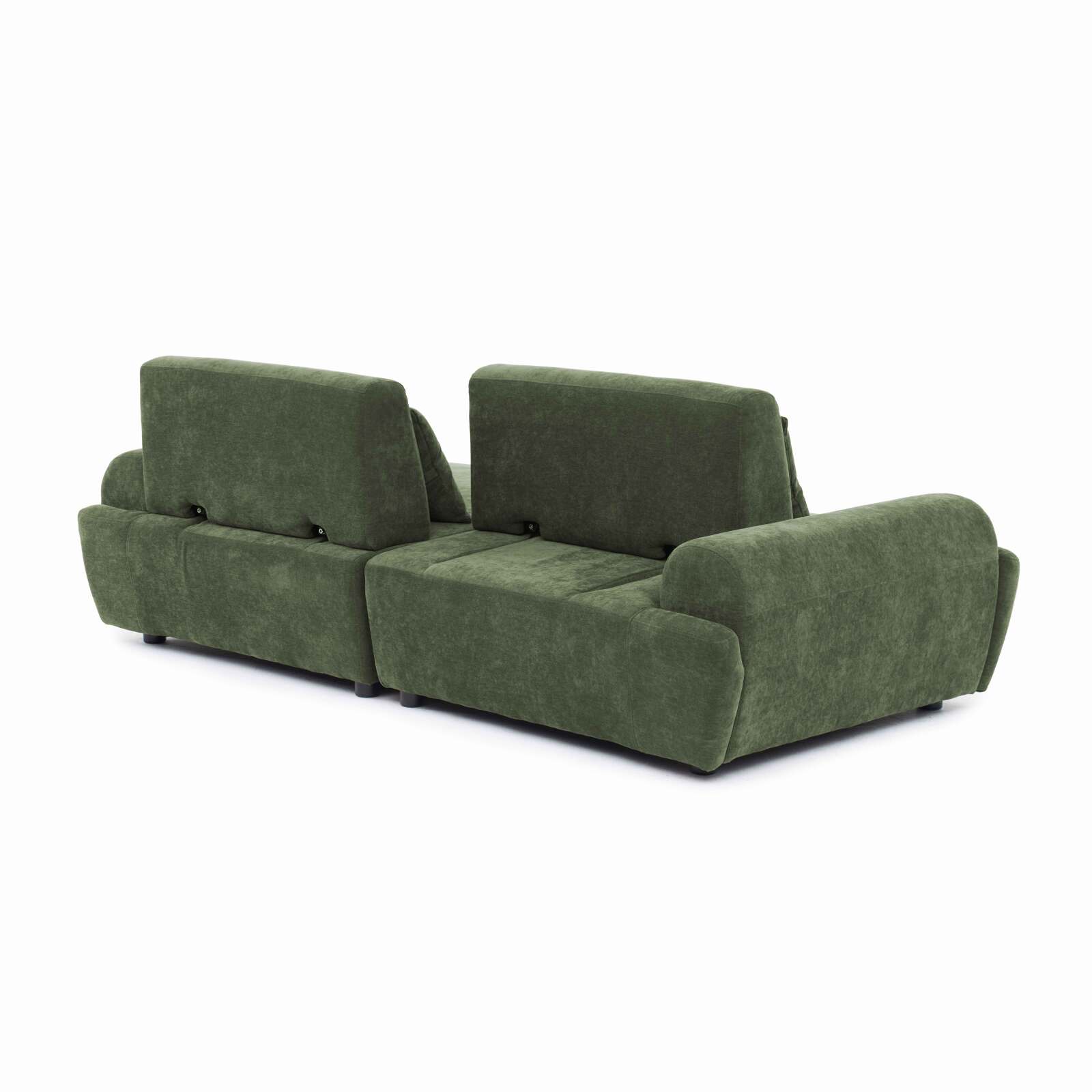 Sofá modular de 2 plazas de tela con cojines