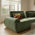 Sofá modular de 2 plazas de tela con cojines