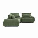 Sofá modular esquinero de 3 plazas de tela con cojines