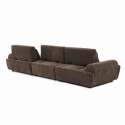 Sofá modular de 3 plazas de tela con cojines