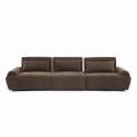 Sofá modular de 3 plazas de tela con cojines