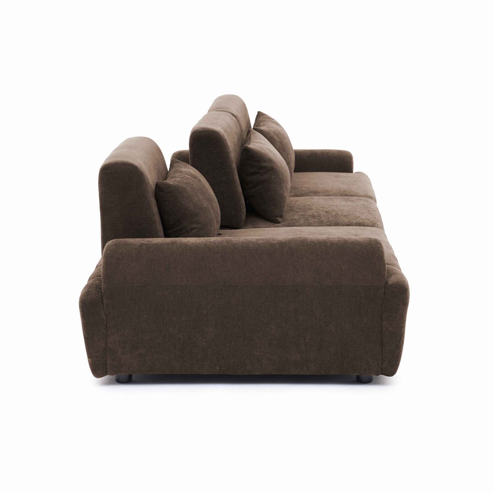 Sofá modular de 3 plazas de tela con cojines