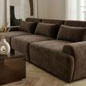 Sofá modular de 3 plazas de tela con cojines