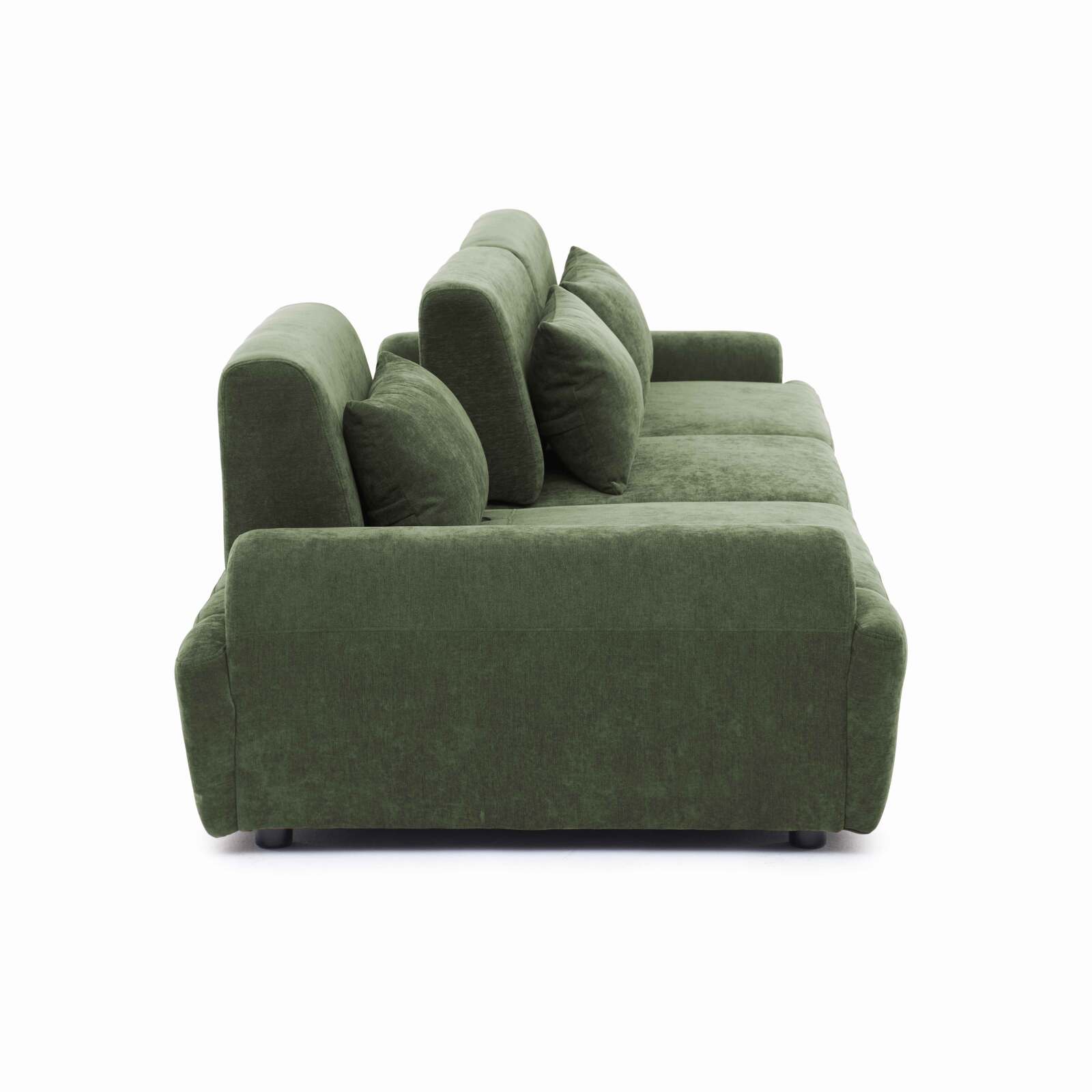 Sofá modular de 3 plazas de tela con cojines