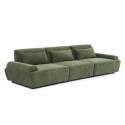 Sofá modular de 3 plazas de tela con cojines