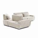 Sofá modular esquinero de 4 plazas de tela con cojines