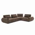 Sofá modular esquinero de 4 plazas de tela con cojines