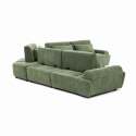 Sofá modular esquinero de 5 plazas de tela con cojines