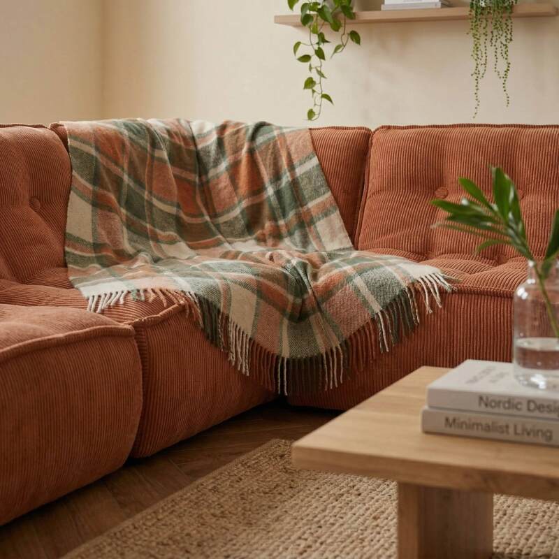 Sofá modular de 3 plazas de pana acanalado (3/6)