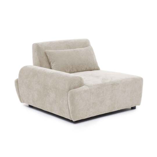 Sillón derecho para sofá modular de tela con cojín respaldo ajustable | Oviala