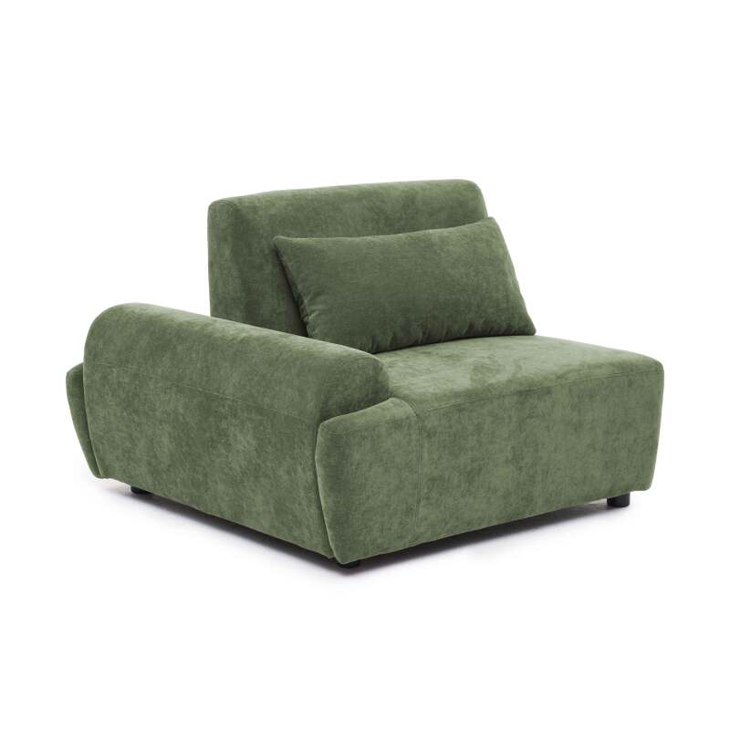 Sillón derecho para sofá modular de tela con cojín