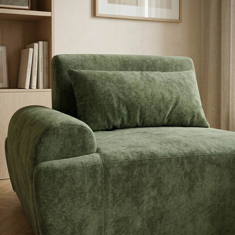 Sillón derecho para sofá modular de tela con cojín (3/8)