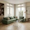 Sillón derecho para sofá modular de tela con cojín