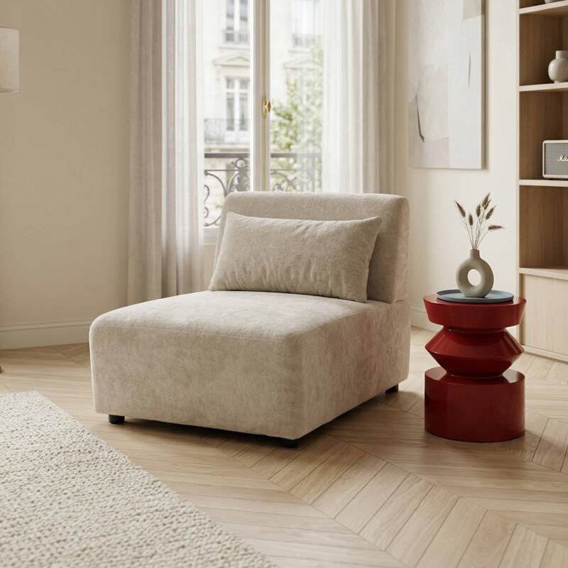 Sillón de tela para sofá modular con cojín (7/8)