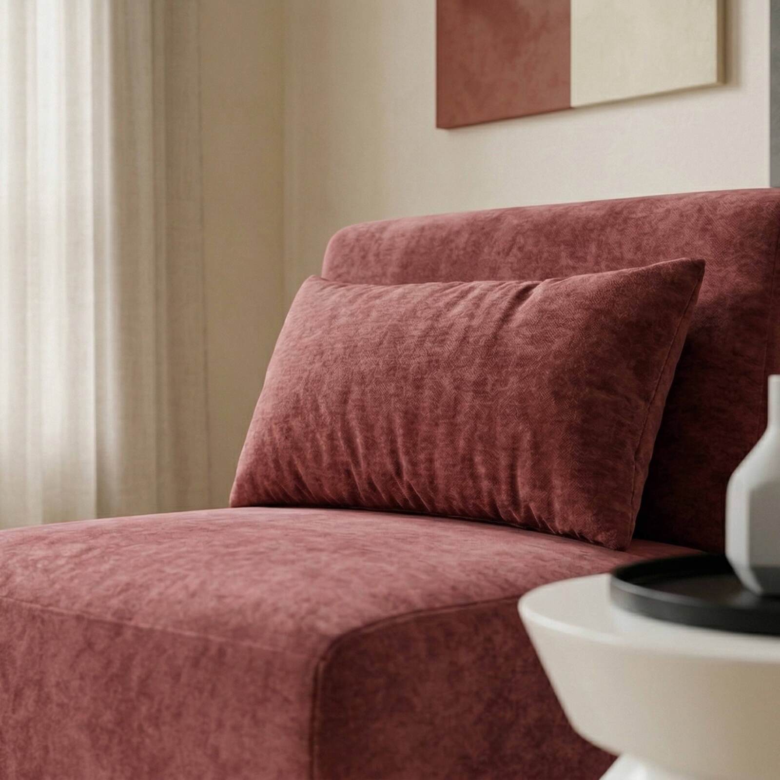 Sillón de tela para sofá modular con cojín