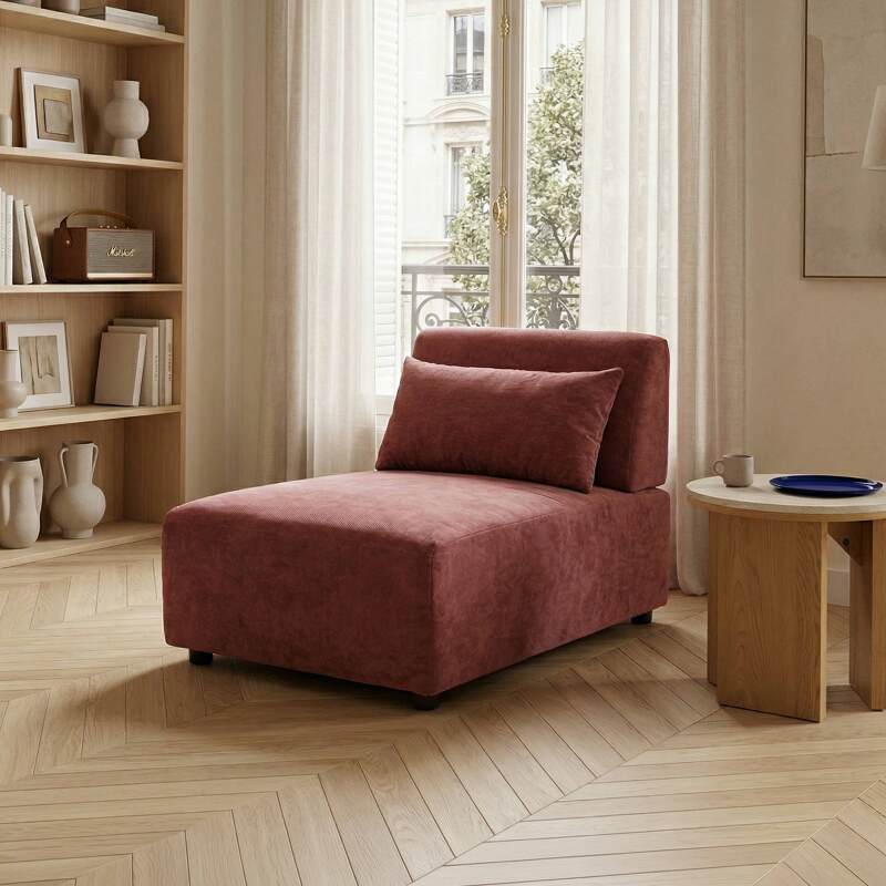 Sillón de tela para sofá modular con cojín (8/9)
