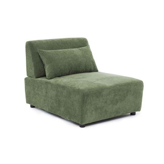 Sillón de tela para sofá modular con cojín respaldo ajustable | Oviala