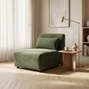 Sillón de tela para sofá modular con cojín