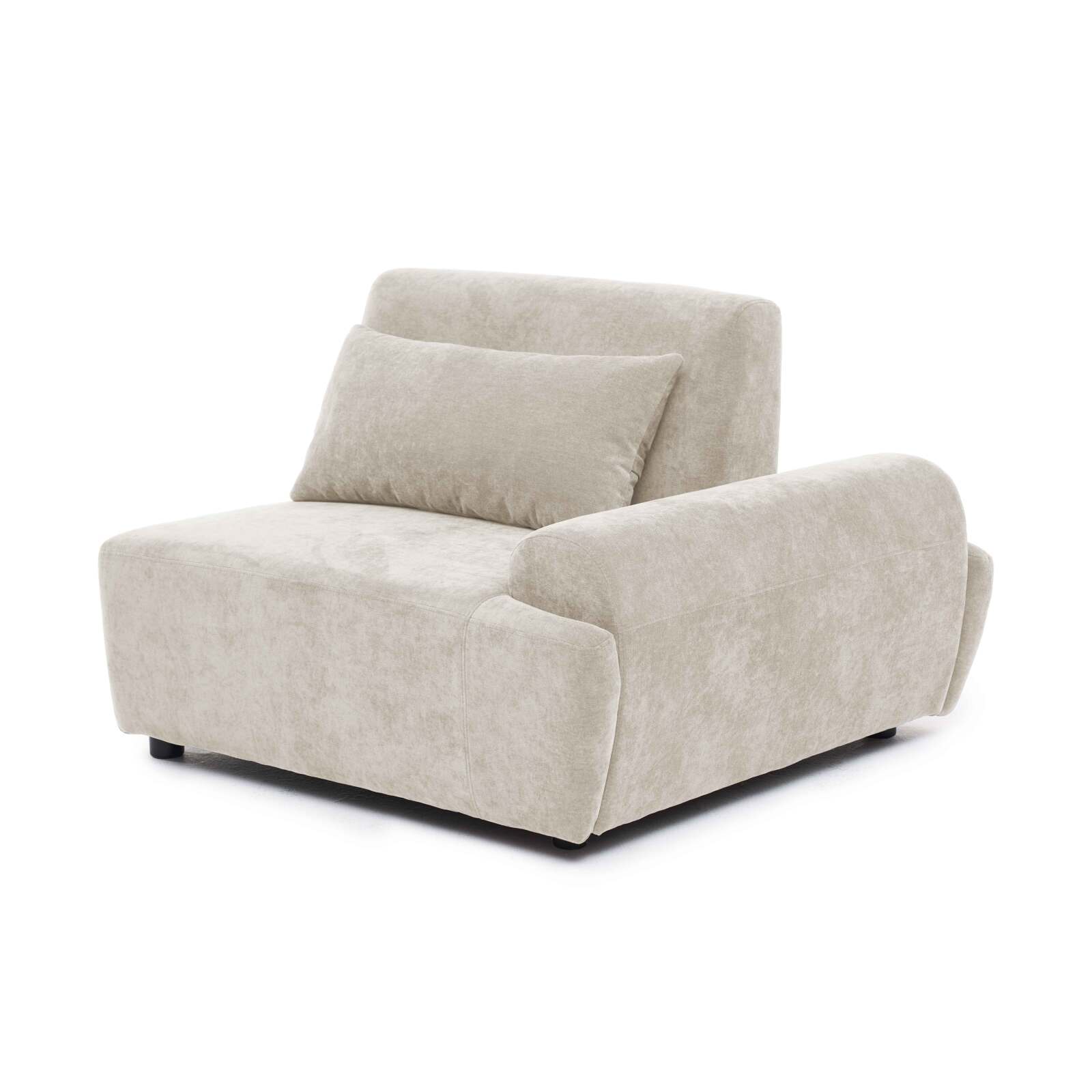 Sillón izquierdo para sofá modular de tela con cojín