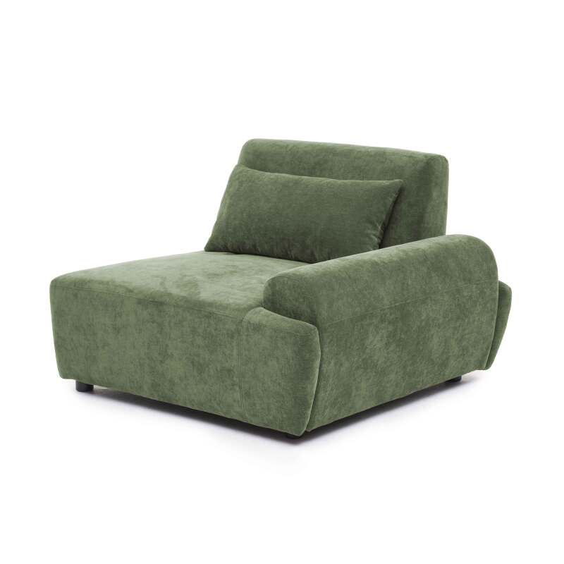 Sillón izquierdo para sofá modular de tela con cojín