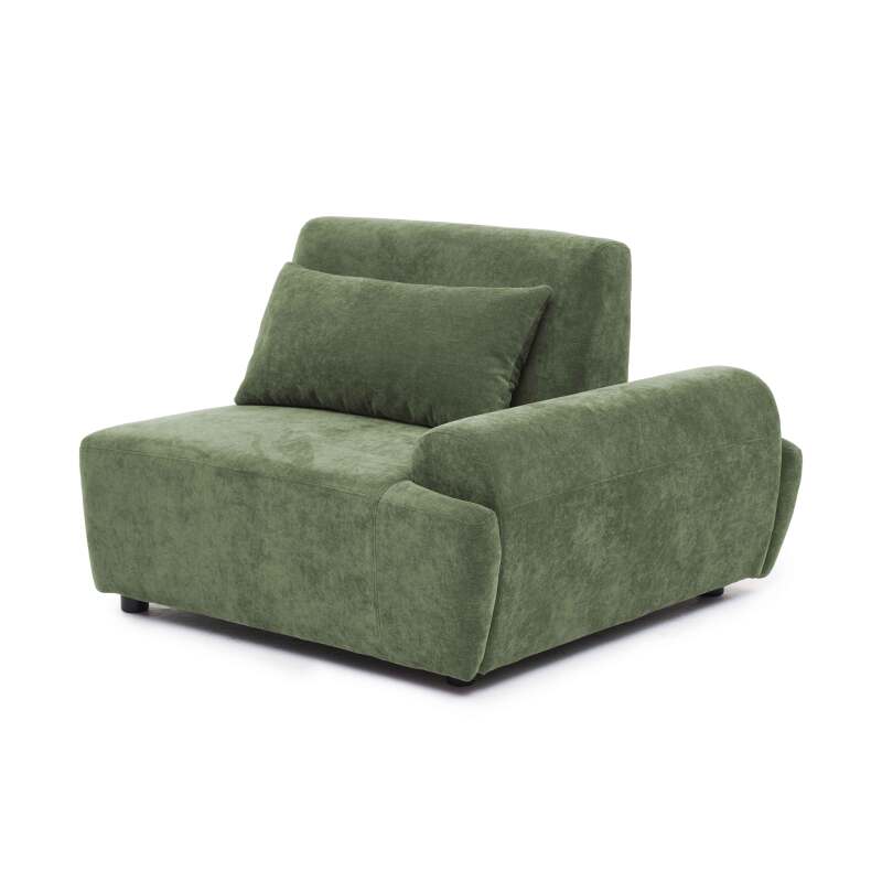 Sillón izquierdo para sofá modular de tela con cojín
