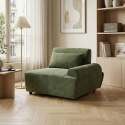 Sillón izquierdo para sofá modular de tela con cojín