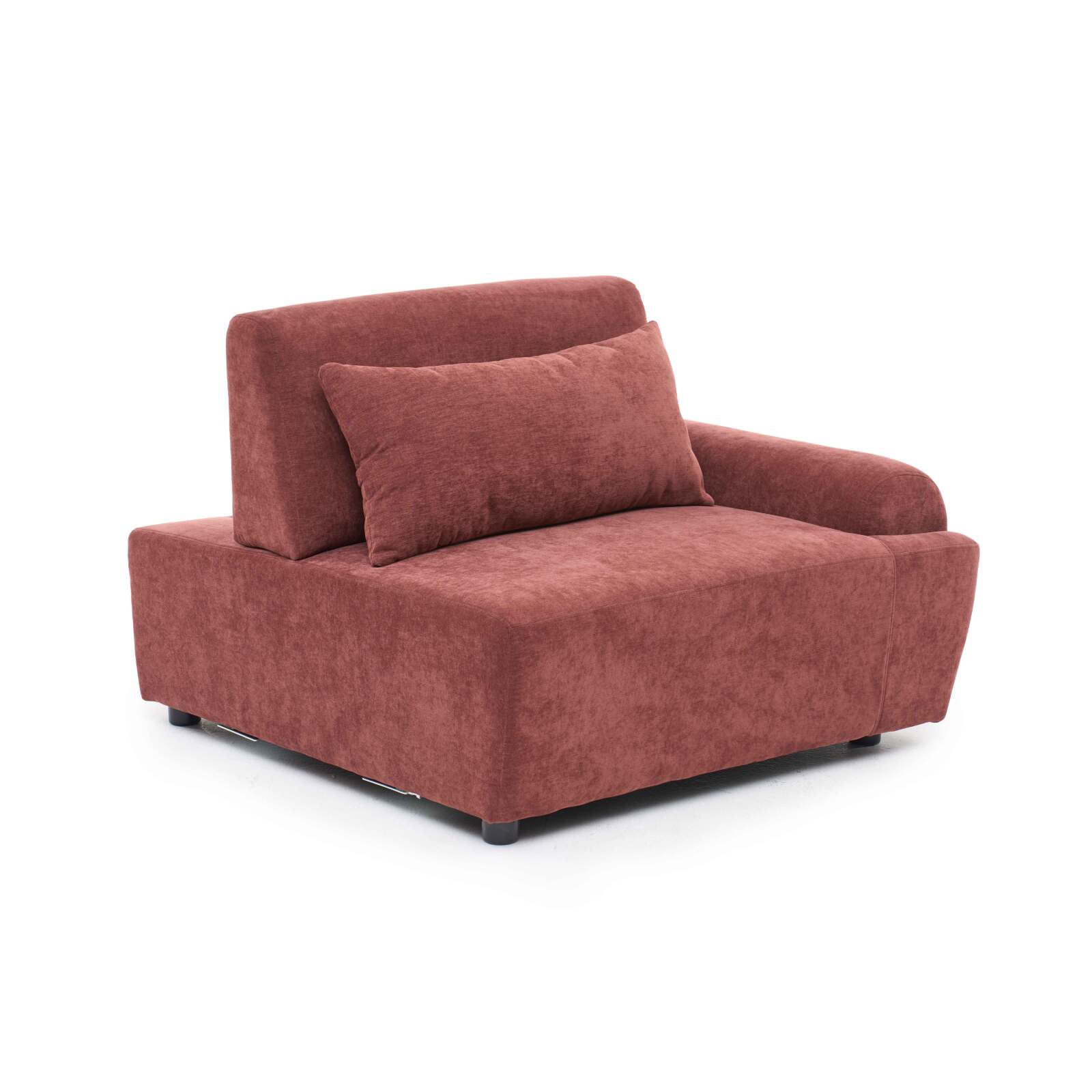 Sillón izquierdo para sofá modular de tela con cojín