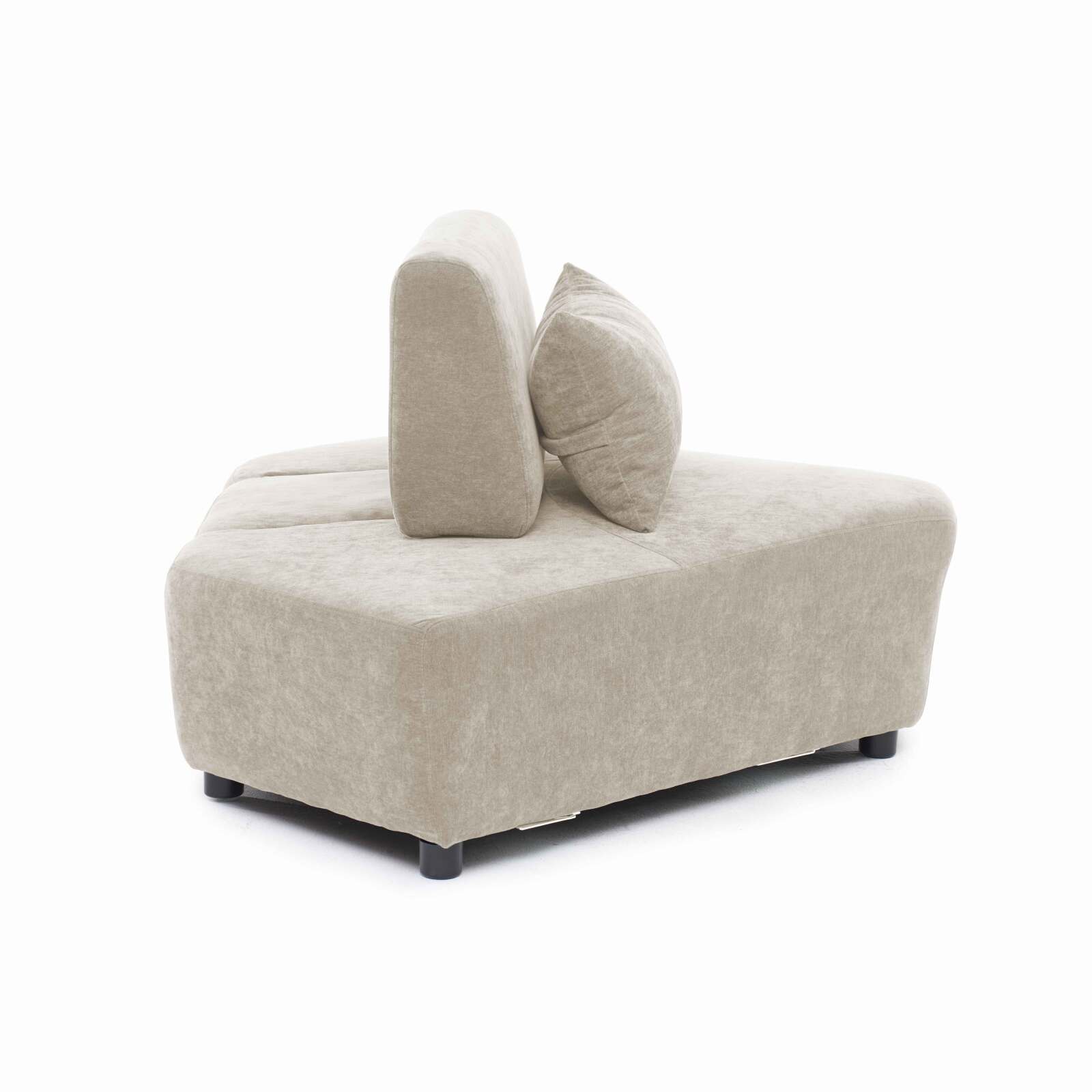 Sillón esquinero de tela para sofá modular con cojín