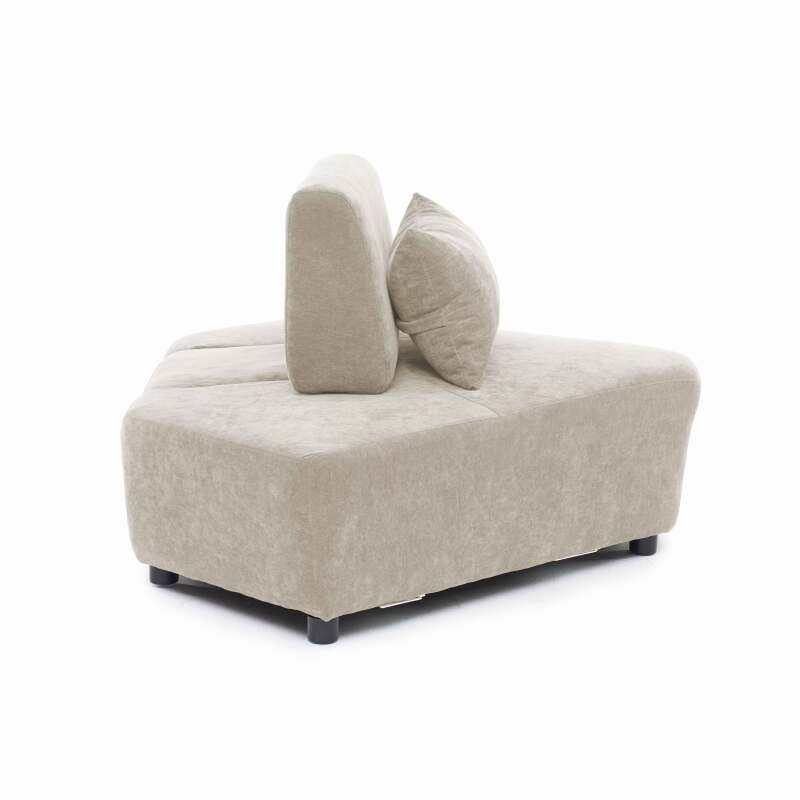 Sillón esquinero de tela para sofá modular con cojín (6/8)