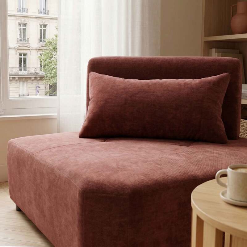 Sillón esquinero de tela para sofá modular con cojín (3/8)