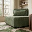Sillón esquinero de tela para sofá modular con cojín