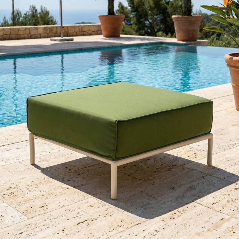 Sofá modular de exterior para 5 personas con 2 sillones, 2 sillones esquineros y 1 puf (6/7)