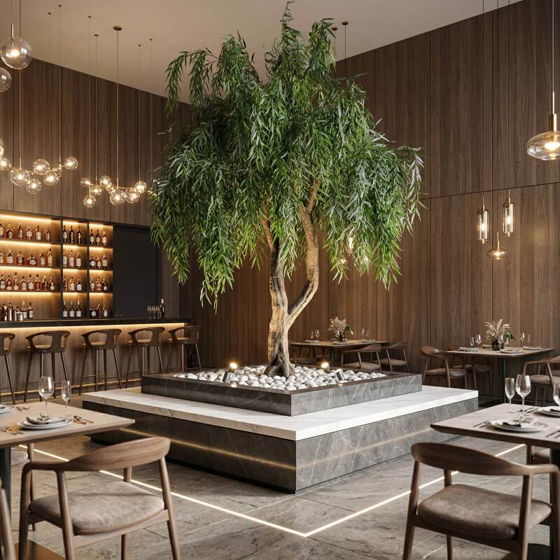 Sauce llorón artificial premium, altura 300 cm - Lifestyle