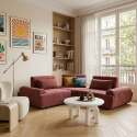 Sofá modular esquinero de 3 plazas de tela con cojines respaldo ajustable
