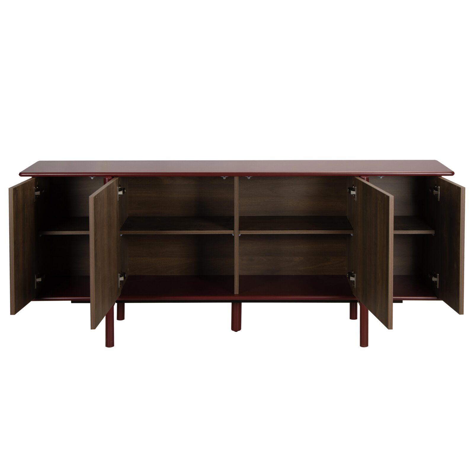 Aparador efecto madera 4 puertas 180 cm