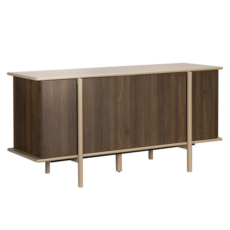 Aparador efecto madera 4 puertas 180 cm