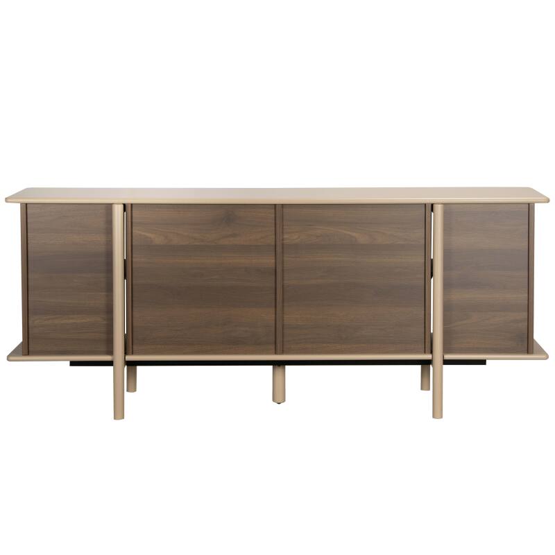 Aparador efecto madera 4 puertas 180 cm (6/7)
