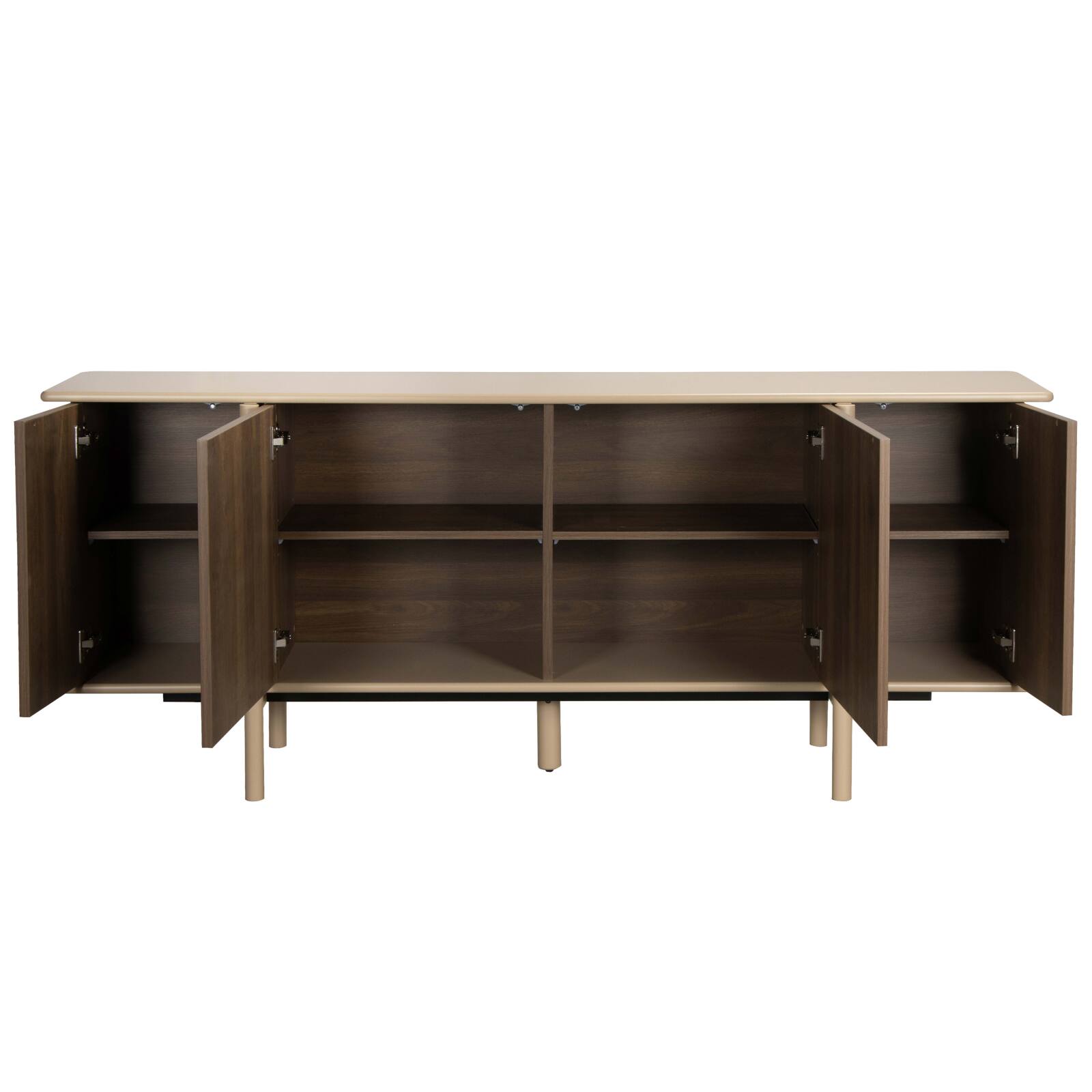 Aparador efecto madera 4 puertas 180 cm