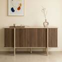 Aparador efecto madera 4 puertas 180 cm