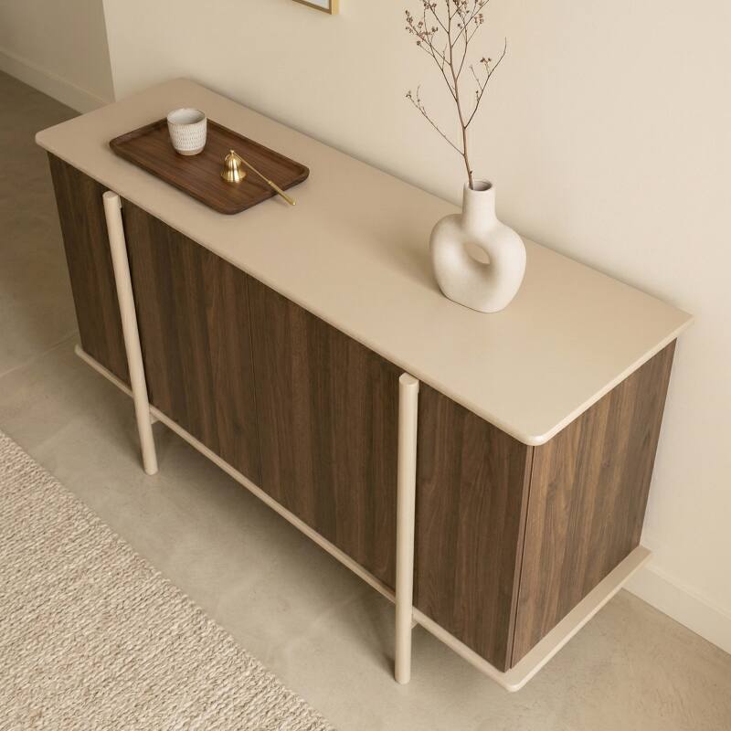 Aparador efecto madera 4 puertas 180 cm (2/7)