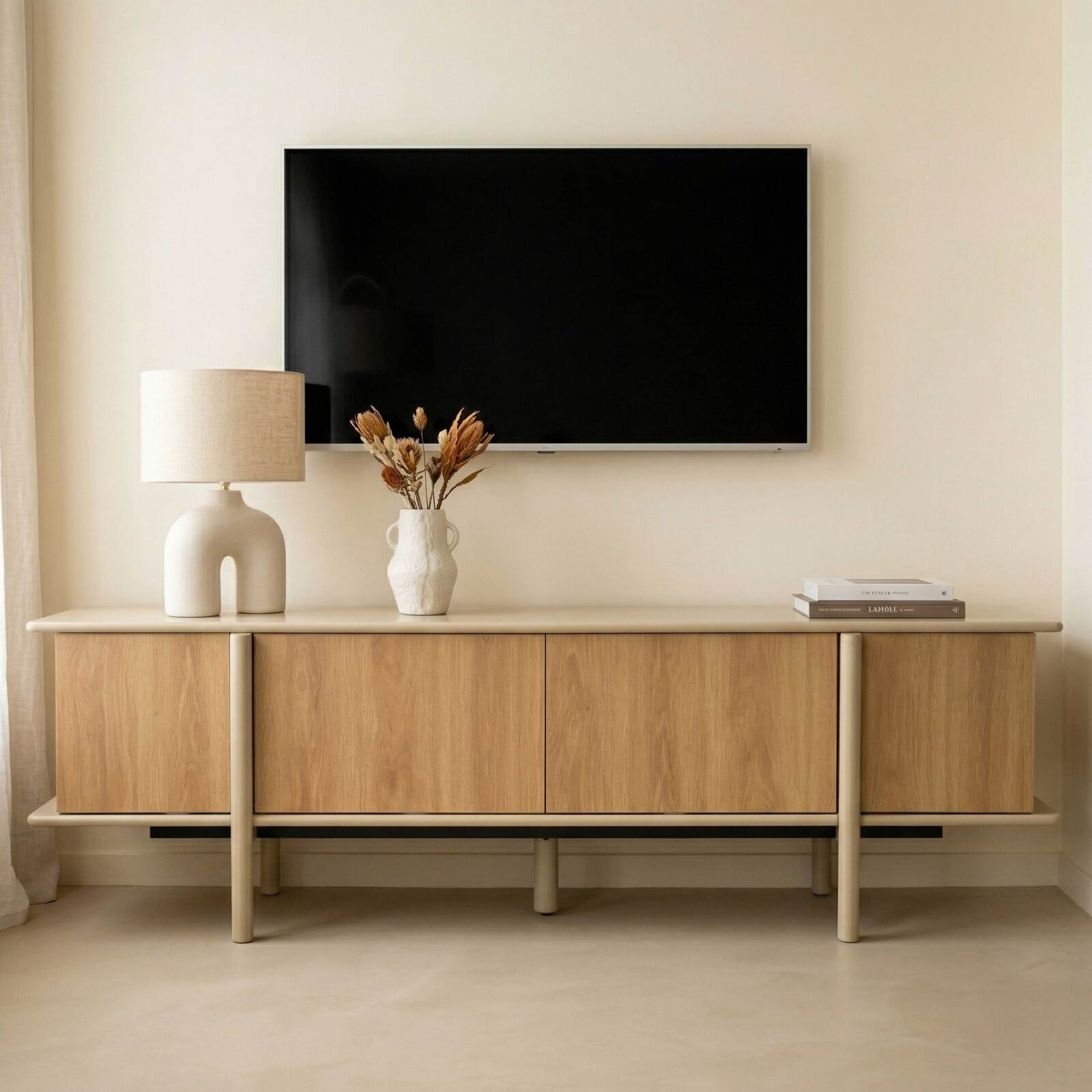 Mueble TV de efecto madera 180 cm