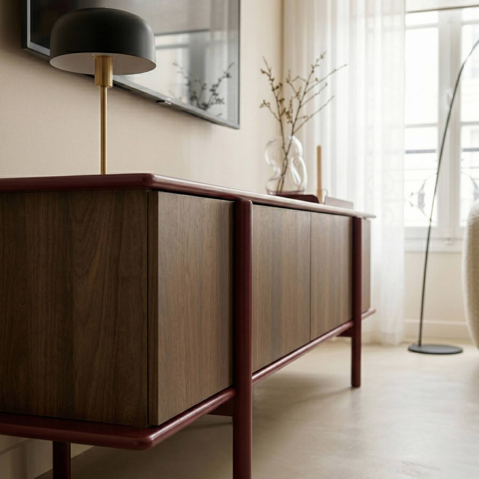 Mueble TV de efecto madera 180 cm