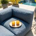 Sofá modular de exterior para 2 personas con 2 sillones esquineros