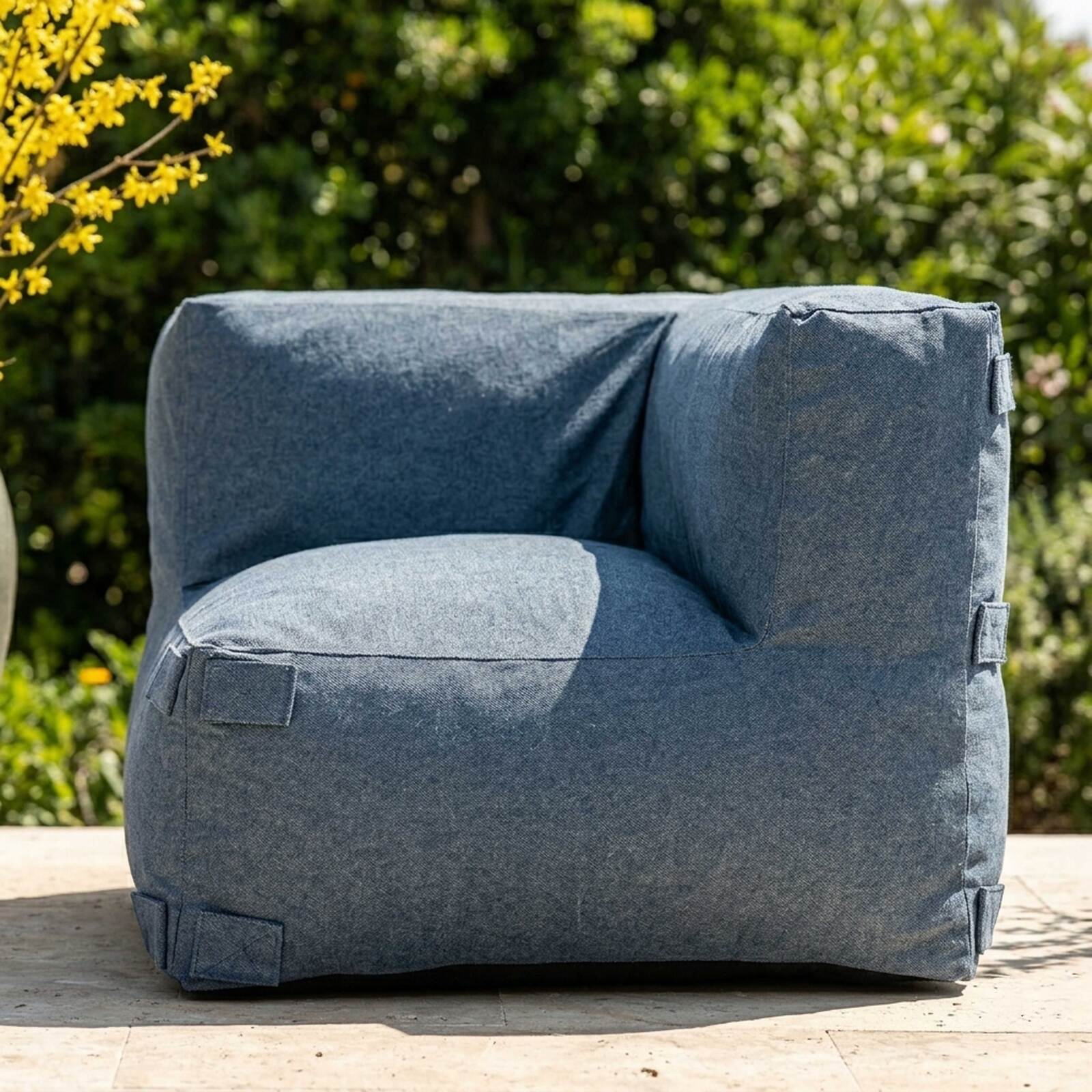 Sofá modular de exterior para 2 personas con 2 sillones esquineros