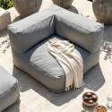 Sofá modular de exterior para 2 personas con 2 sillones esquineros