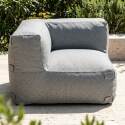 Sofá modular de exterior para 2 personas con 2 sillones esquineros