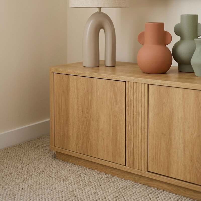 Mueble TV de efecto madera 150 cm (2/9)