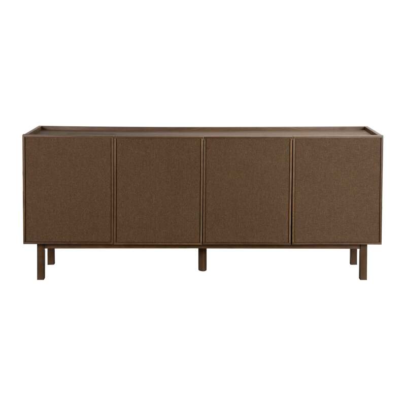 Aparador efecto madera y tela 4 puertas 180 cm estilo escandinavo (4/8)