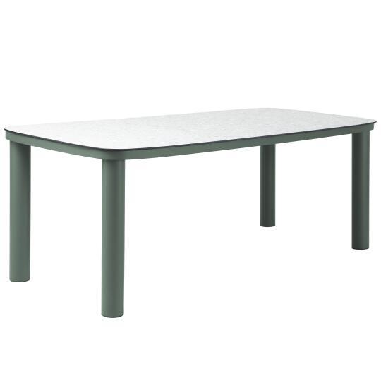 Mesa de jardín estructura de aluminio, 8 personas 213x90 cm